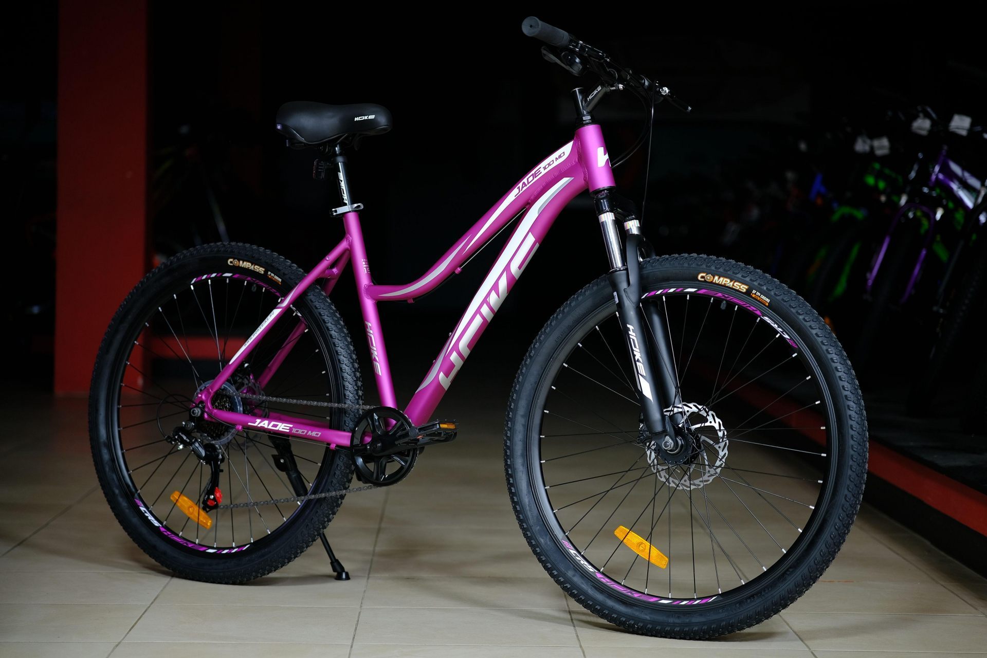 Велосипед HOKE Jade 100 MD матовый фиолетовый-белый 15